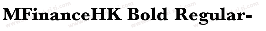 MFinanceHK Bold Regular字体转换